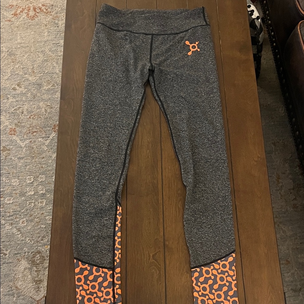 Orangetheory Charcoal and Orange Leggings